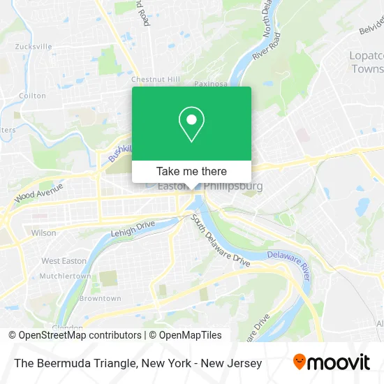 The Beermuda Triangle map