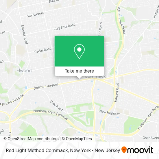 Red Light Method Commack map