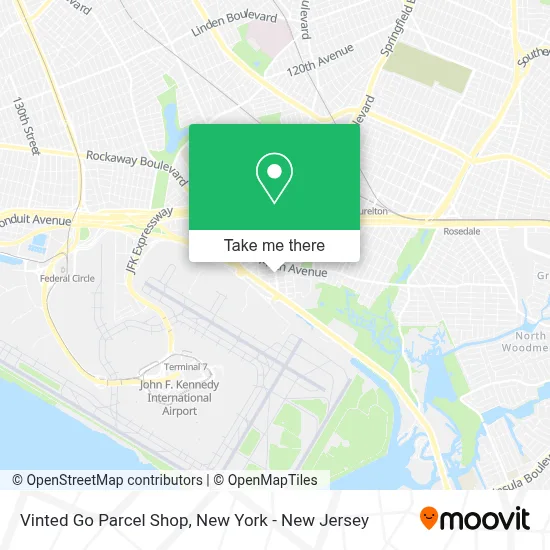 Vinted Go Parcel Shop map