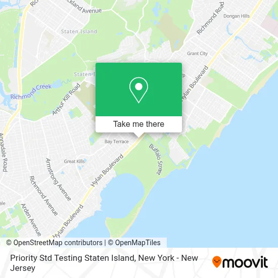Priority Std Testing Staten Island map