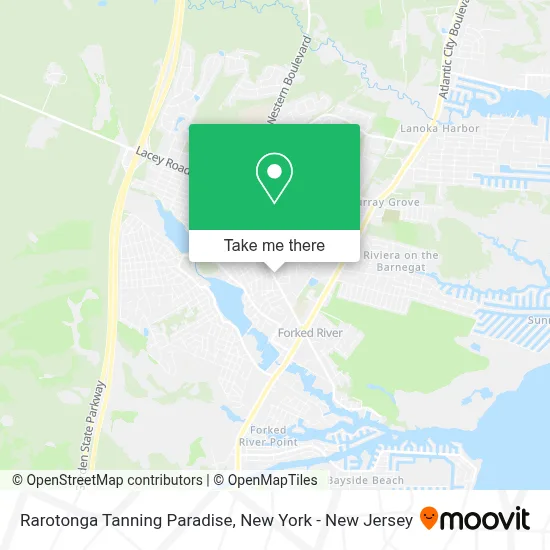 Rarotonga Tanning Paradise map