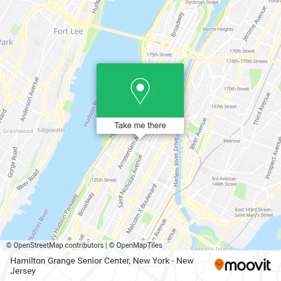 Hamilton Grange Senior Center map