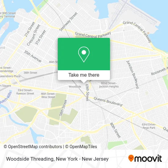 Woodside Threading map