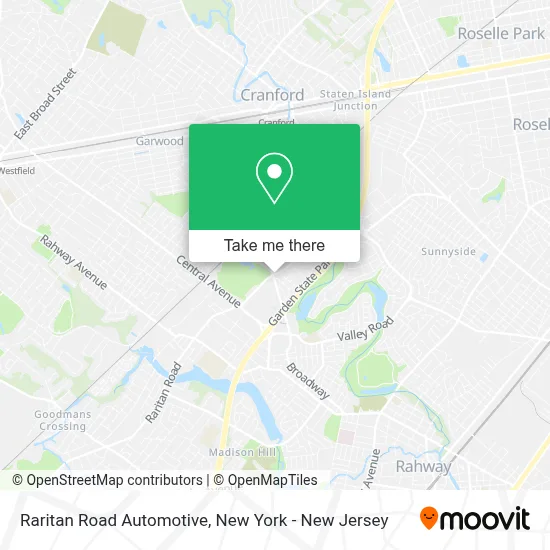 Raritan Road Automotive map