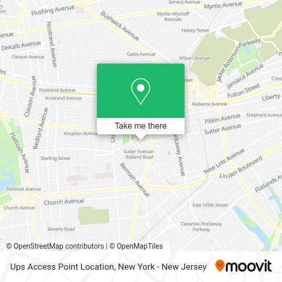Ups Access Point Location map
