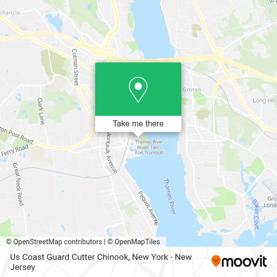 Us Coast Guard Cutter Chinook map