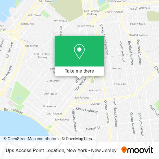 Ups Access Point Location map