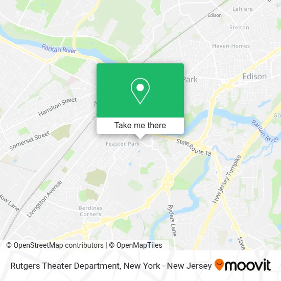 Rutgers Theater Department map