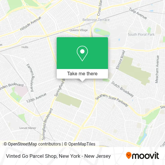 Vinted Go Parcel Shop map