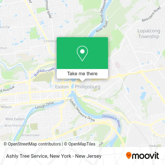 Ashly Tree Service map