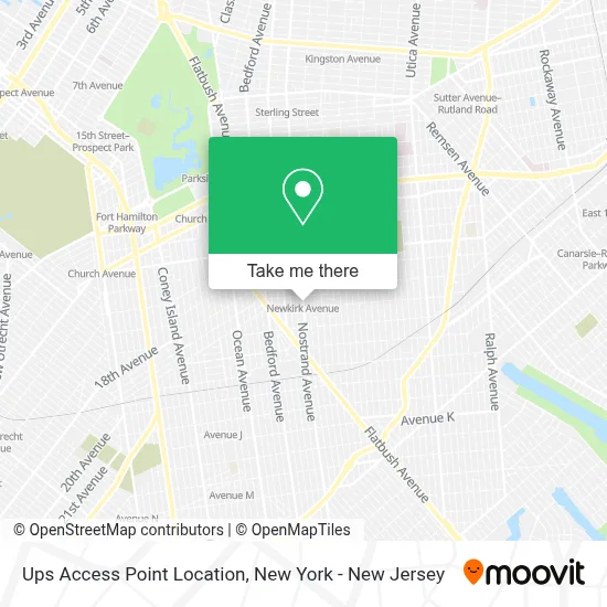 Ups Access Point Location map