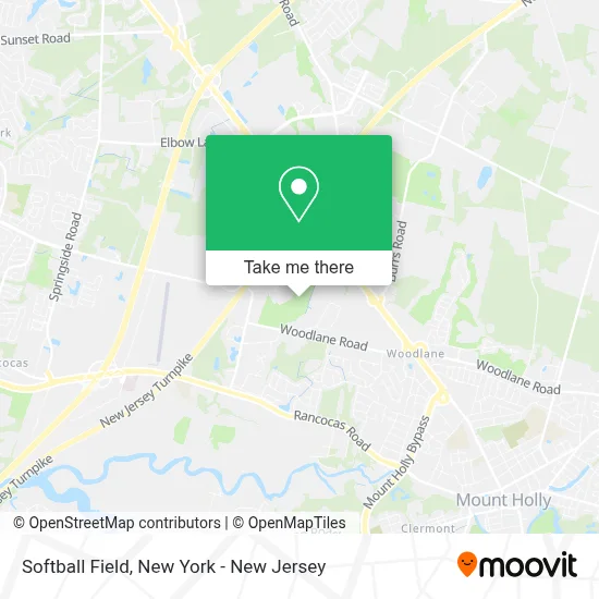 Softball Field map