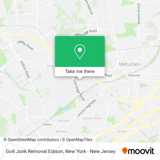 Go4 Junk Removal Edison map
