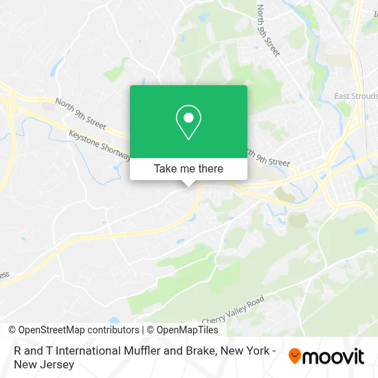 R and T International Muffler and Brake map