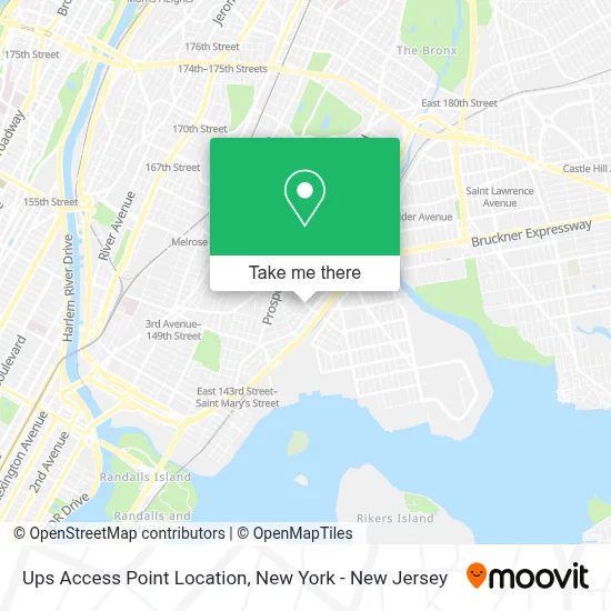 Ups Access Point Location map