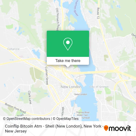 Coinflip Bitcoin Atm - Shell (New London) map