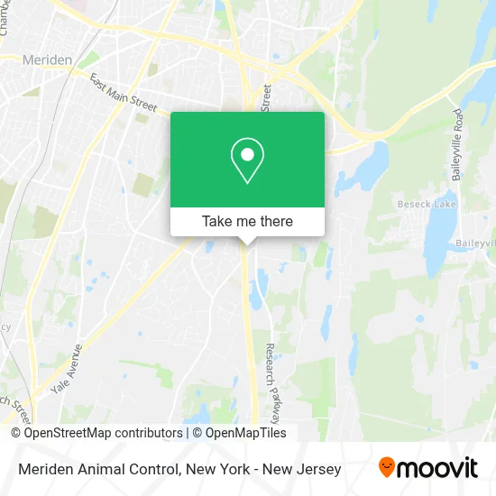 Meriden Animal Control map