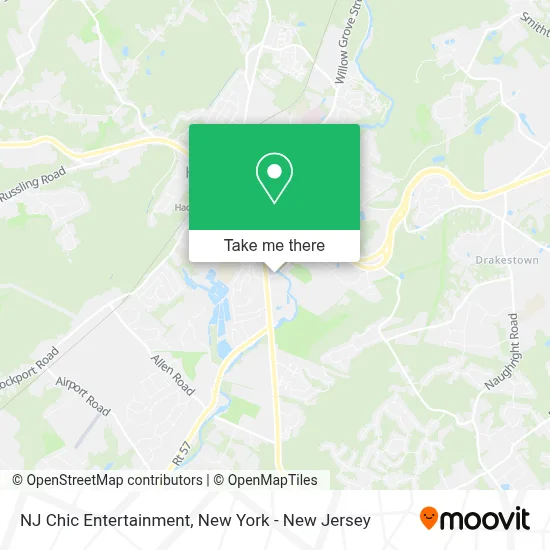 NJ Chic Entertainment map