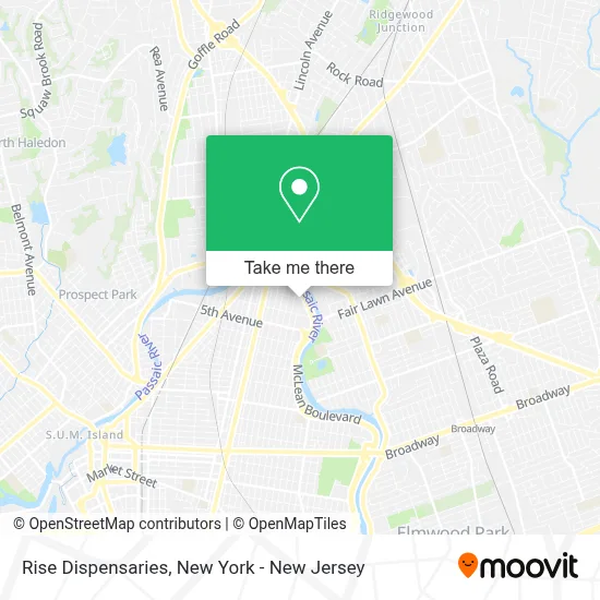 Rise Dispensaries map