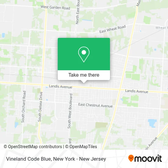 Vineland Code Blue map
