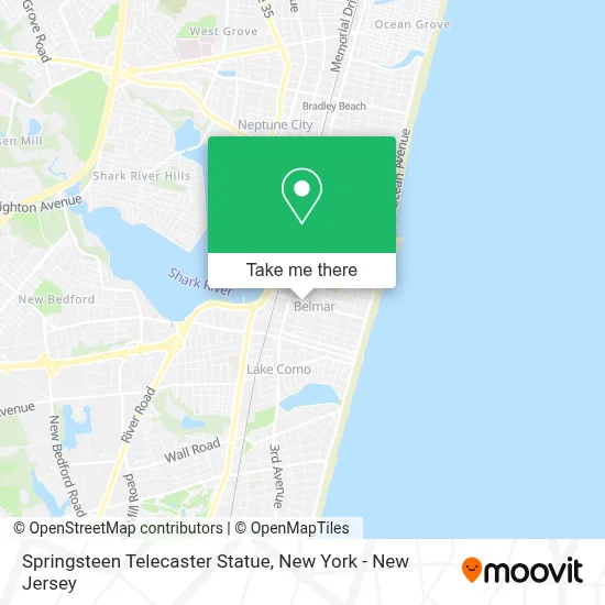 Springsteen Telecaster Statue map