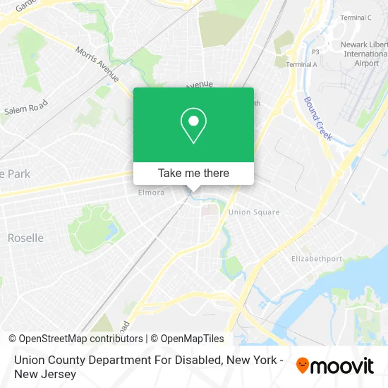 Union County Department For Disabled map