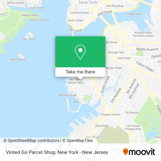 Vinted Go Parcel Shop map