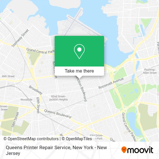 Queens Printer Repair Service map
