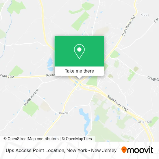 Ups Access Point Location map