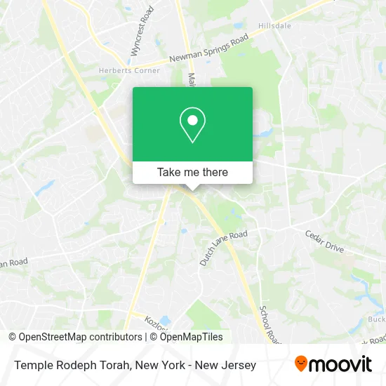 Temple Rodeph Torah map