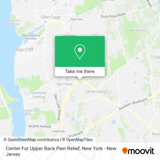 Center For Upper Back Pain Relief map