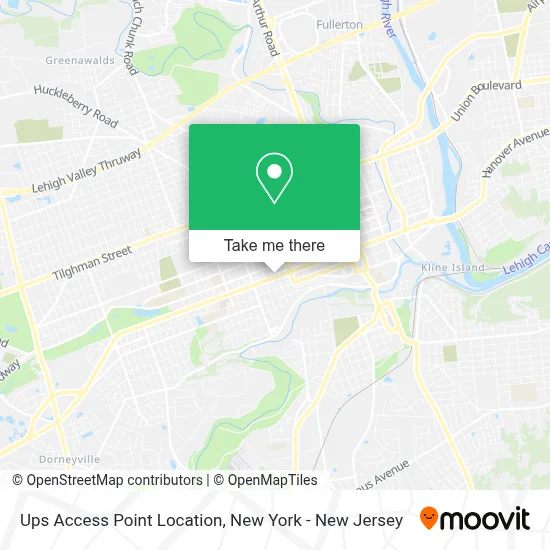 Ups Access Point Location map