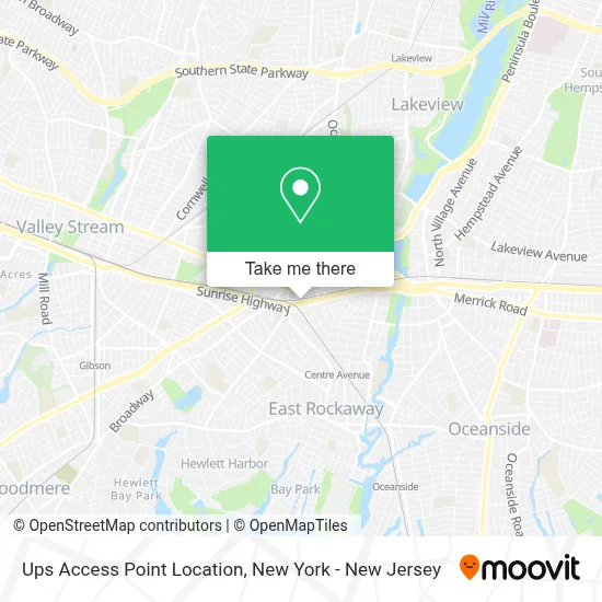 Ups Access Point Location map