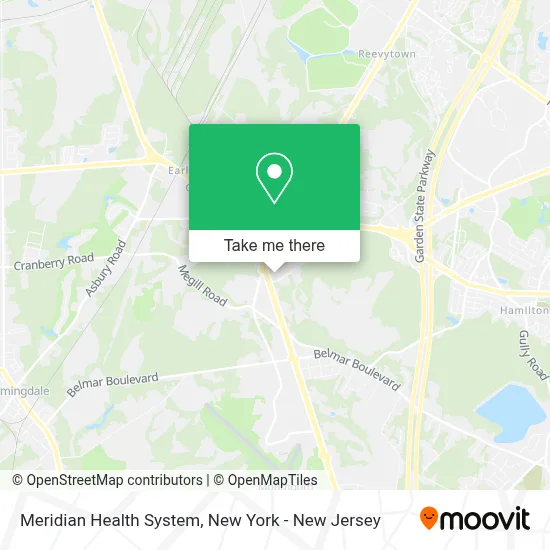 Meridian Health System map