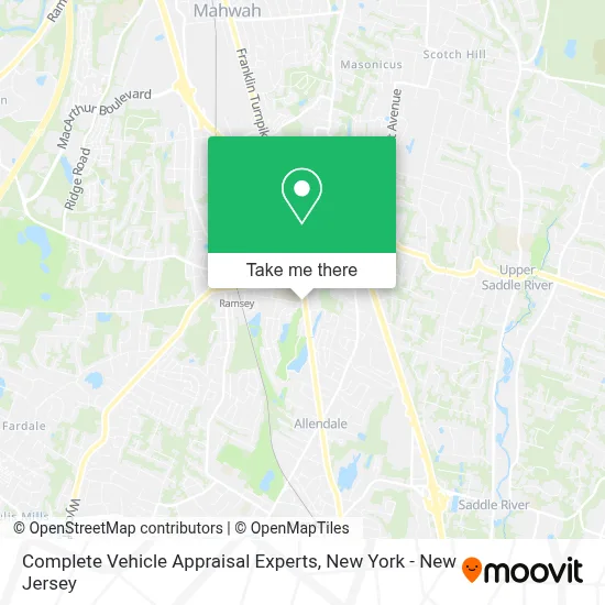 Complete Vehicle Appraisal Experts map
