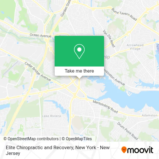 Elite Chiropractic and Recovery map