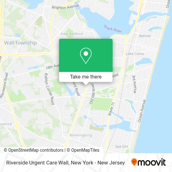 Riverside Urgent Care Wall map