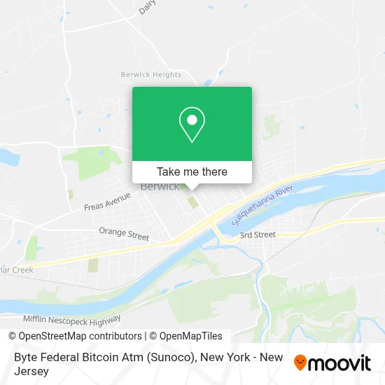 Byte Federal Bitcoin Atm (Sunoco) map
