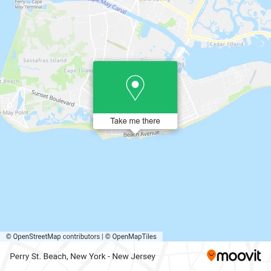 Perry St. Beach map