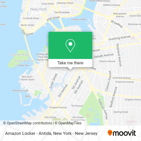 Amazon Locker - Antida map