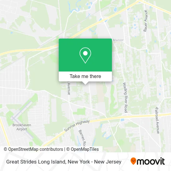 Great Strides Long Island map