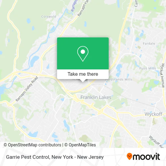 Garrie Pest Control map