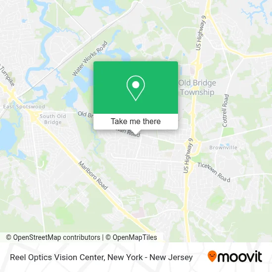 Reel Optics Vision Center map