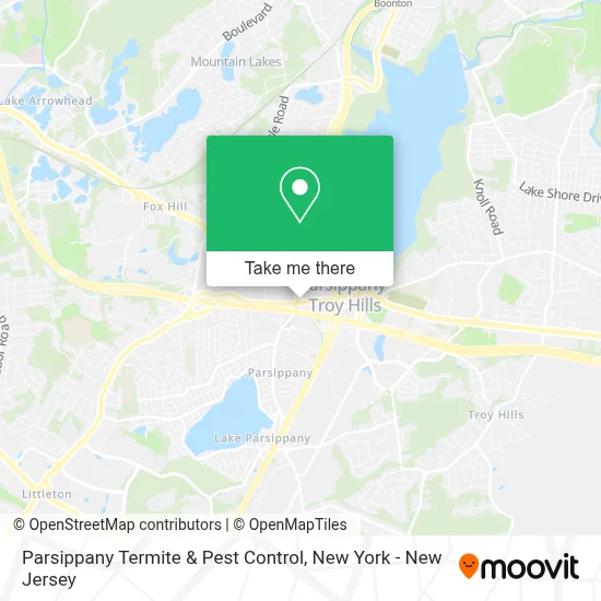 Parsippany Termite & Pest Control map