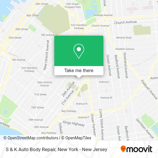 S & K Auto Body Repair map