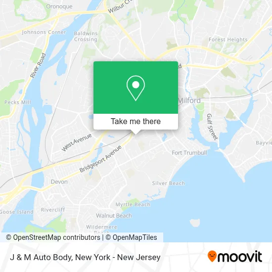 J & M Auto Body map