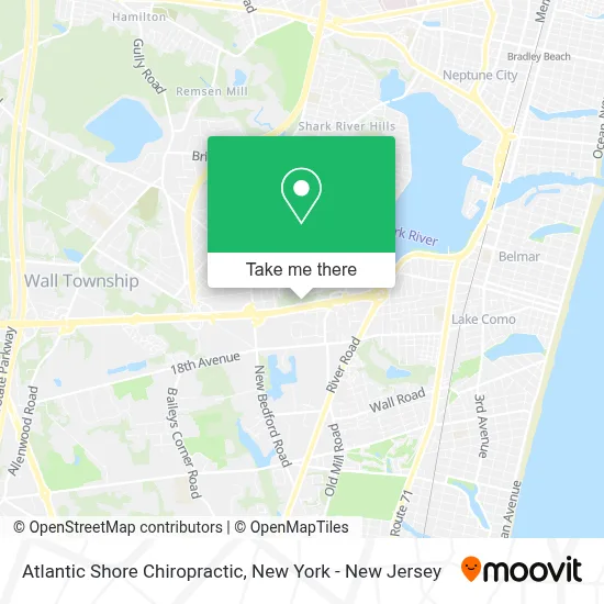Atlantic Shore Chiropractic map