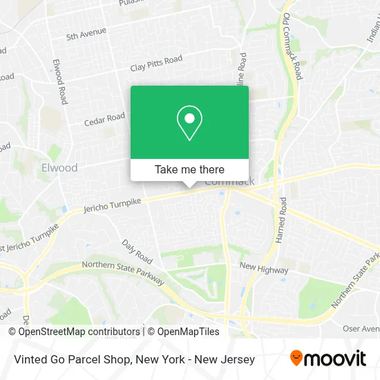 Vinted Go Parcel Shop map