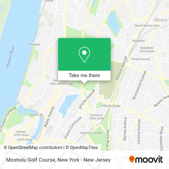 Mosholu Golf Course map