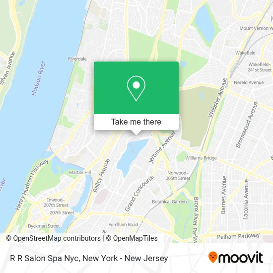 R R Salon Spa Nyc map